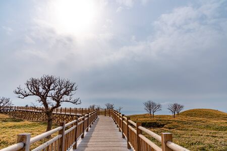 Shiretoko Goko Five Lakes in Shiretoko National Park. Rolling mountain range and wetland in high...