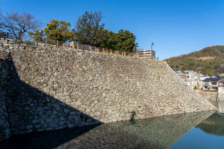 Ruins of Mihara Castle, also known as Ukishiro Castle, located in Mihara City, Hiroshima Prefecture, Japanのeditorial素材