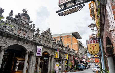 Daxi Old Street, a sightseeing street in Daxi District, Taoyuan City, Taiwan.のeditorial素材