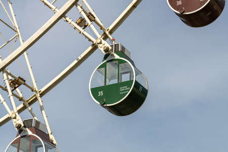 Mitsui Outlet Park Taichung big ferris wheel. Taichung City, Taiwanのeditorial素材