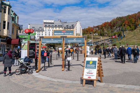 Mont-Tremblant, Quebec, Canada-October 1 2021: Mont Tremblant Resort in autumnのeditorial素材