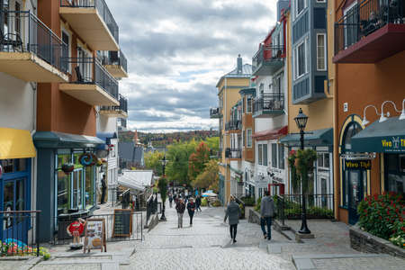 Mont-Tremblant, Quebec, Canada-October 1 2021: Mont Tremblant Resort in autumnのeditorial素材