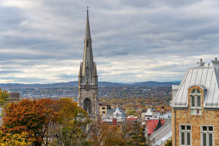 Quebec City Old Town in autumn season.のeditorial素材