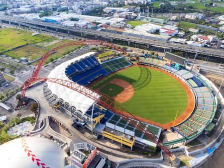 Taichung City, Taiwan - April 10, 2022 : Taichung Intercontinental Baseball Stadium. A baseball Stadium in Beitun District.のeditorial素材