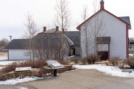 Calgary, AB, Canada - March 14 2022 : Fort Calgary National Historic Site of Canada.のeditorial素材