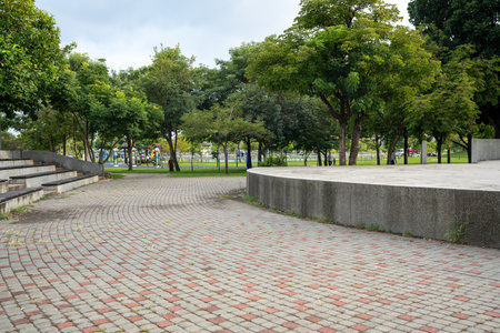 Taichung City, Taiwan - Aug 23, 2022 : Taichung Nanxing Park, an urban park in Beitun District.のeditorial素材