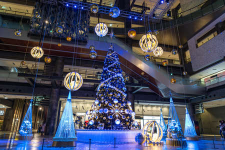 GRAND WISH CHRISTMAS. The winter illumination events in Osaka, Japanのeditorial素材