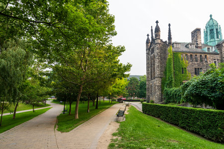 Philosopher's Walk, University of Toronto. Trinity College. Toronto, Ontario, Canada.のeditorial素材