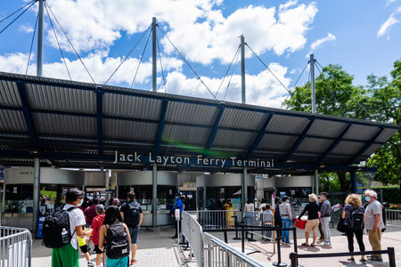 Toronto, Ontario, Canada - July 30 2021 : Jack Layton Ferry Terminal in summer.のeditorial素材