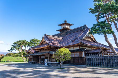 Hakodate Bugyosho inside the Goryokaku park, a star shaped fort park in Hakodate city. Hokkaido, Japanのeditorial素材