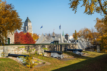 La Citadelle de Quebec fort. Quebec City Old Town in autumn. Canada.