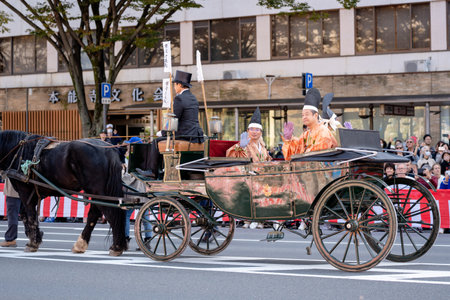 Kyoto, Japan - October 22 2023 : Jidai Matsuri (Festival of the Ages), one of Kyoto three major festivals.のeditorial素材