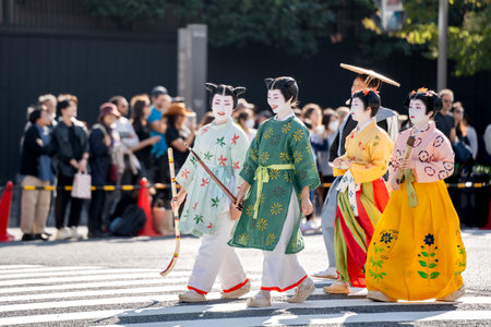 Kyoto, Japan - October 22 2023 : Jidai Matsuri (Festival of the Ages), one of Kyoto three major festivals.のeditorial素材