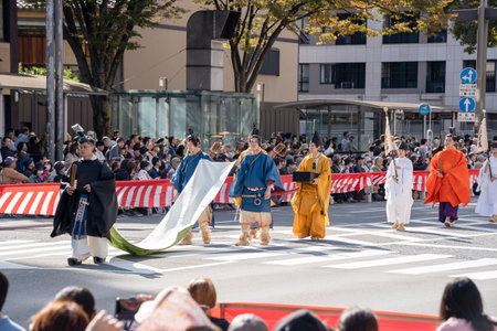 Kyoto, Japan - October 22 2023 : Jidai Matsuri (Festival of the Ages), one of Kyoto three major festivals.のeditorial素材