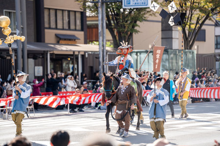 Kyoto, Japan - October 22 2023 : Jidai Matsuri (Festival of the Ages), one of Kyoto three major festivals.のeditorial素材
