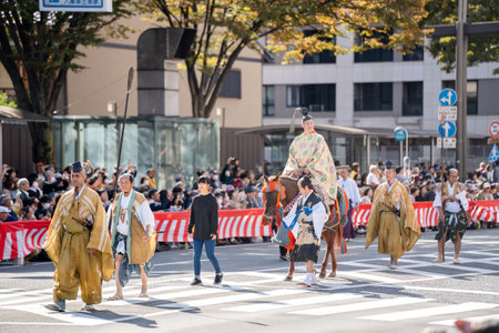 Kyoto, Japan - October 22 2023 : Jidai Matsuri (Festival of the Ages), one of Kyoto three major festivals.のeditorial素材