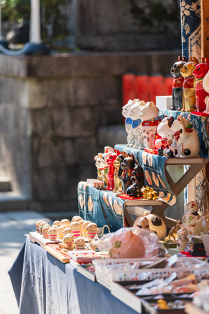 Japanese traditional souvenir stall. Kyoto, Japan.の写真素材