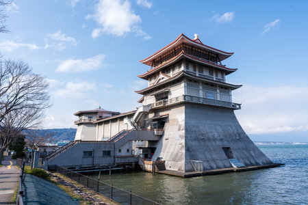 Otsu, Shiga Prefecture, Japan - Mar 1 2024 : Shiga Prefectural Lake Biwa Cultural Center.のeditorial素材