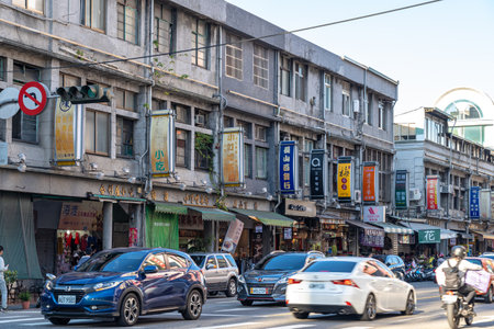 Taichung Second Public Market. famous tourist attraction, people can seen walking and exploring around it, especially for the food. Taichung, Taiwaのeditorial素材