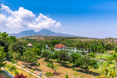 Views of the garden at Ujung Water Palace (also known as Ujung Park or Sukasada Park) in Bali, Indonesiaのeditorial素材