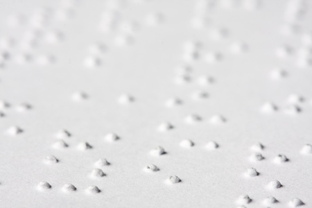 Close up of paper with braille textの写真素材
