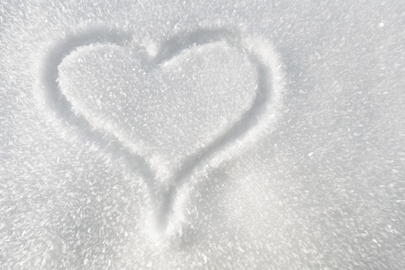 Heart in the snow - valentine