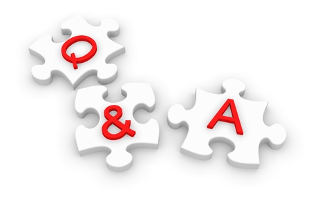 puzzle pieces for Q Aの写真素材