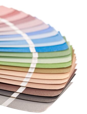 Color chart guide on white backgroundの写真素材