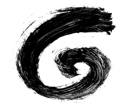 Grunge distressed paintbrush strokes swirl element illustrationの写真素材