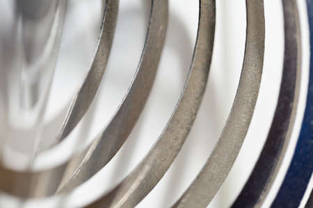 Abstract shiny metal teture close up macro, industry background concept, selective focus