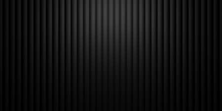 Modern minimal black vertical tubes array geometrical pattern background flat lay top view from above, 3D illustrationの写真素材
