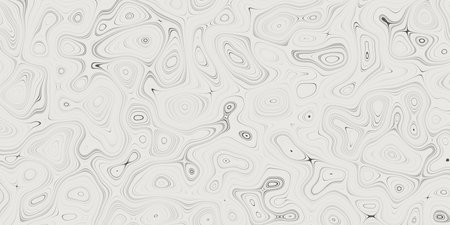 Brown topography or cartography map graphic background with thin dark lines, 3D illustrationの写真素材