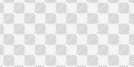Diagonally hatched offset white cube boxes block background wallpaper banner full frame filling, 3D illustrationの写真素材
