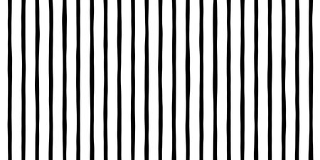Abstract black vertical parallel brush line stripes pattern isolated on white background illustrationの写真素材