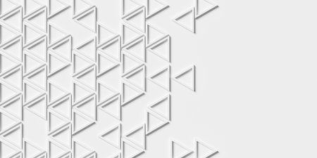 Array or grid of offset triangle frames geometrical background wallpaper banner template pattern...