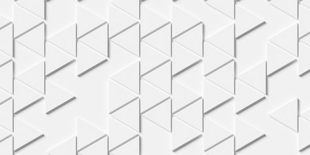Array or grid of offset triangles geometrical background wallpaper banner template pattern flat lay...