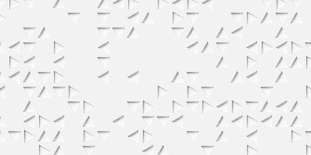 Inset scattered random flipped white triangle grid geometrical background wallpaper banner pattern...