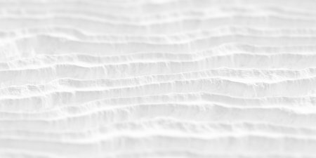 White organic rough folded cloth or waves geometrical background wallpaper banner pattern, selective focus, 3D illustrationの写真素材