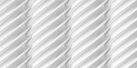 Series of mechanical spirals geometrical background wallpaper banner pattern flat lay from above, 3D illustrationの写真素材