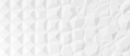 White pyramid grid transforming into irregular polygon shapes geometry background wallpaper banner, flat lay, 3D illustrationの写真素材