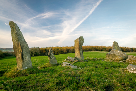 This is Bocan ancient stone Circle located just outside Culdaff in county Donegal, Irelandの写真素材