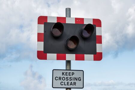 Railroad crossing sign located in Northern Ireland