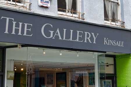 Kinsale, Ireland- July 13, 2021: The sign for The Gallery in Kinsaleのeditorial素材