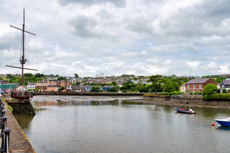 Kinsale, Ireland- July 13, 2021: The harbour at Kinsale in Country Corkのeditorial素材