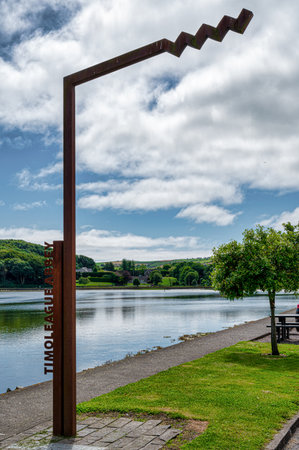 Timoleague, Ireland- July 15, 2021: The Wild Atlantic Way sign just out side Timoleague Abbey in county Cork Irelandのeditorial素材