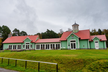 Braemar, Scotland- Oct 17, 2021: The Duke of Rothesay Highland Games Pavilion in the Cairngorms of Scotlandのeditorial素材