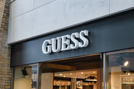 Belfast, UK- Feb 21, 2022: Guess Store in Belfast Northern Ireland.のeditorial素材