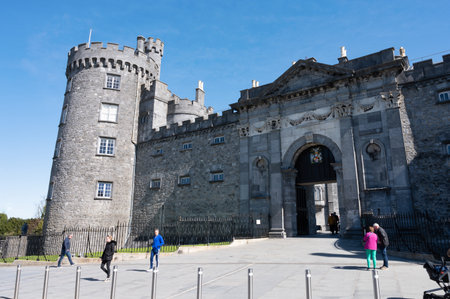 Kilkenny, Ireland- April 20, 2022: The entrance to Kilkenny Castle.のeditorial素材