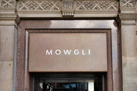Liverpool, UK- Sept 7, 2022: The entrance to Mowgli Indian Restaurant in Liverpool England