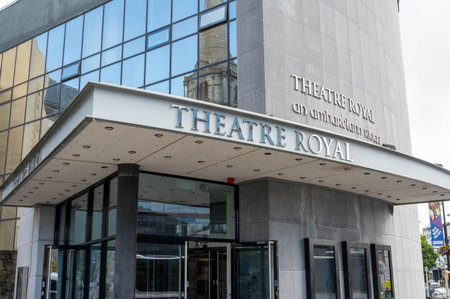 Waterford, Ireland- July 17, 2023: The sign for Theatre Royal in Waterford Irelandのeditorial素材